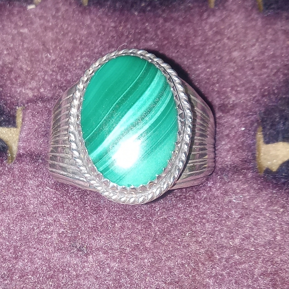 Navajo Native American Sterling Mens Ring Vintage 12